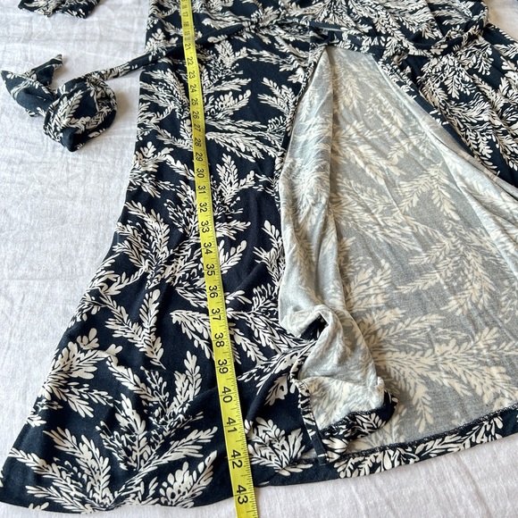 CAbi Leaf Print Knee Length Wrap Dress - Picture 9 of 13